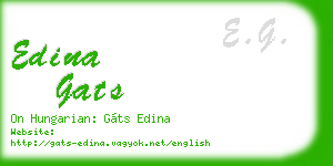 edina gats business card